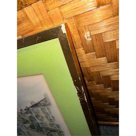 Paris Street Vintage JANICOTTE Watercolor 8x10 Framed/Signed/Title-FREE SHIP - Picture 6 of 10